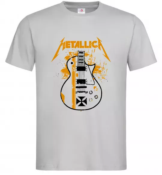Мужская футболка Metallica guitar Серый фото