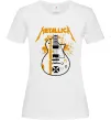 Жіноча футболка Metallica guitar Білий фото