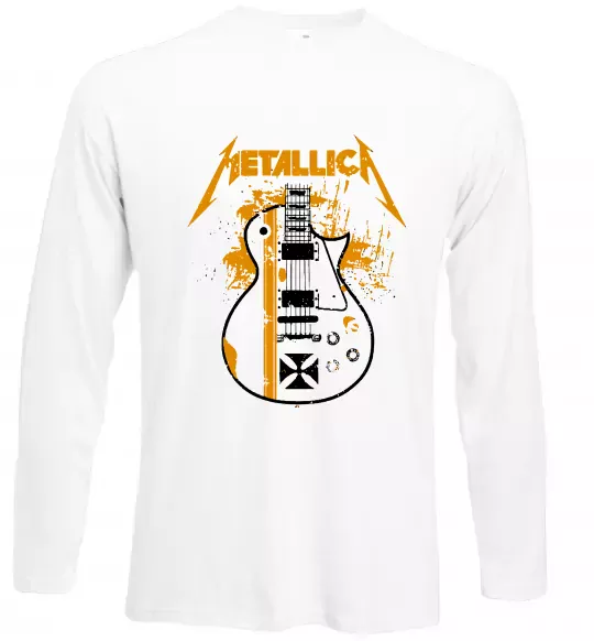 Лонгслів Metallica guitar Білий фото