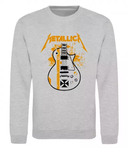 Світшот Metallica guitar Сірий меланж фото