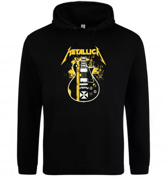 Женская толстовка (худи) Metallica guitar Черный фото