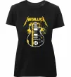 Женская премиум футболка Metallica guitar Черный фото