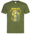 Мужская футболка Metallica guitar Оливковый фото
