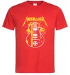 Мужская футболка Metallica guitar Красный фото