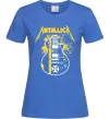 Жіноча футболка Metallica guitar Яскраво-синій фото