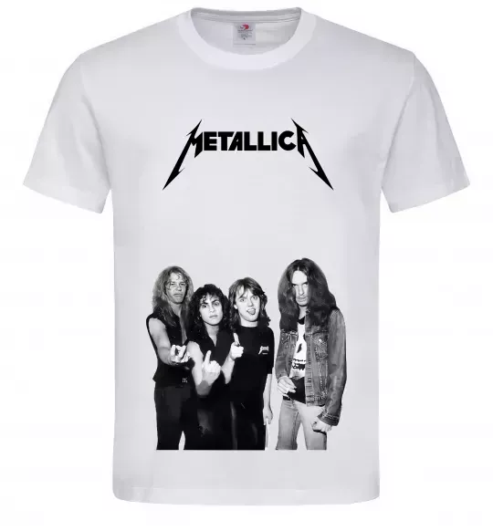 Чоловіча футболка Металіка група Білий фото