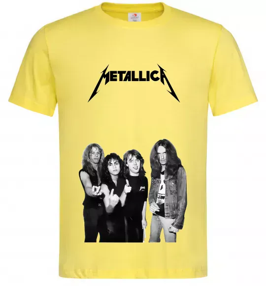 Чоловіча футболка Металіка група Лимонний фото