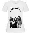 Жіноча футболка Металіка група Білий фото