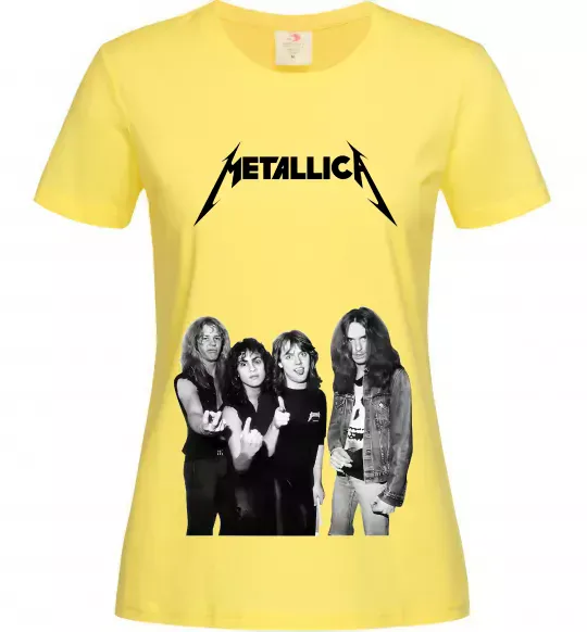 Жіноча футболка Металіка група Лимонний фото