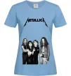 Жіноча футболка Металіка група Блакитний фото