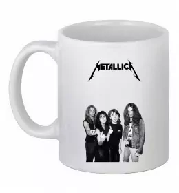 Чашка керамічна Металіка група Білий фото
