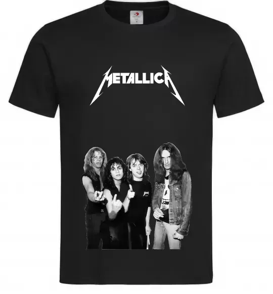 Чоловіча футболка Металіка група Чорний фото