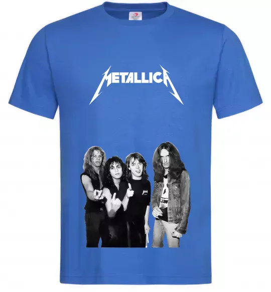 Чоловіча футболка Металіка група Яскраво-синій фото