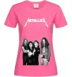 Жіноча футболка Металіка група Яскраво-рожевий фото