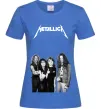 Жіноча футболка Металіка група Яскраво-синій фото