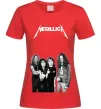 Жіноча футболка Металіка група Червоний фото