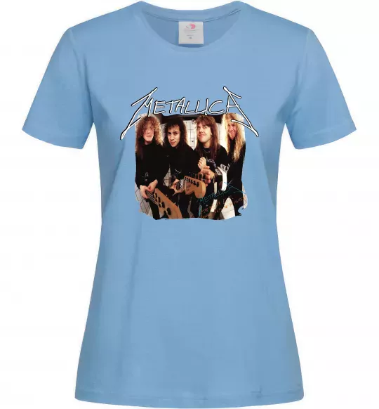 Женская футболка Metallica garage days Голубой фото