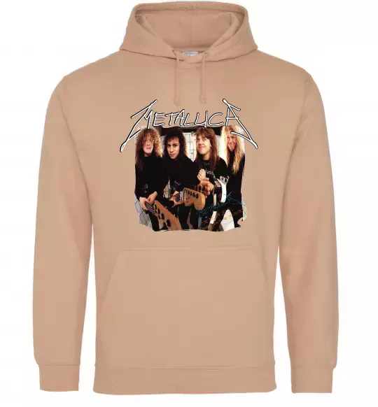 Мужская толстовка (худи) Metallica garage days Песочный фото