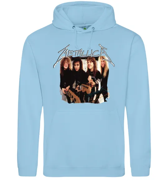 Мужская толстовка (худи) Metallica garage days Голубой фото