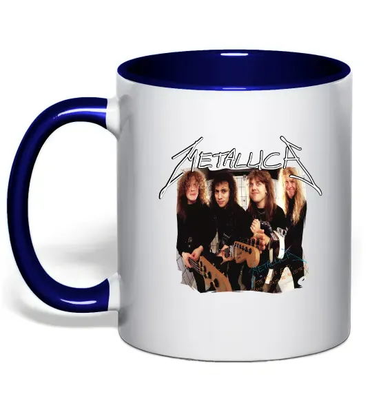 Чашка с цветной ручкой Metallica garage days Глубокий темно-синий фото