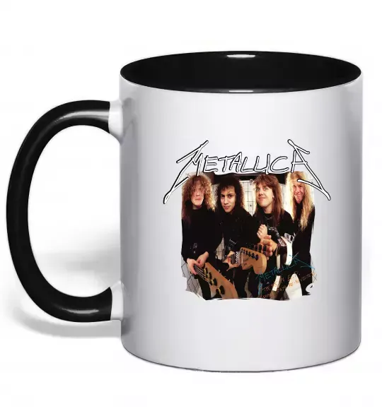 Чашка с цветной ручкой Metallica garage days Черный фото