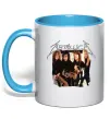 Чашка с цветной ручкой Metallica garage days Голубой фото