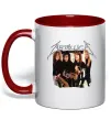 Чашка с цветной ручкой Metallica garage days Красный фото