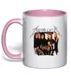 Чашка с цветной ручкой Metallica garage days Нежно розовый фото