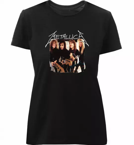 Женская премиум футболка Metallica garage days Черный фото