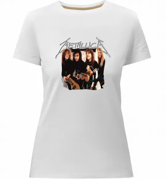 Женская премиум футболка Metallica garage days Белый фото