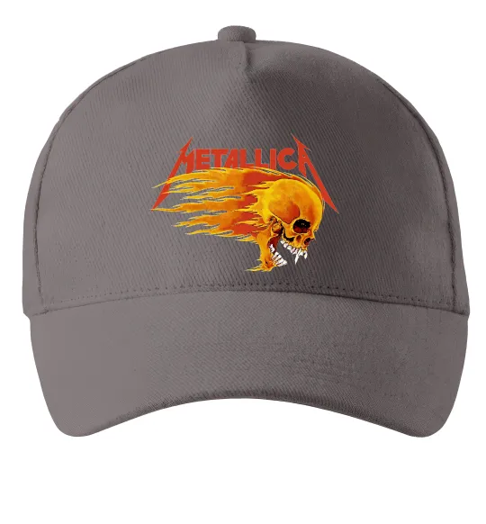 Кепка Metallica fire skull Сірий фото