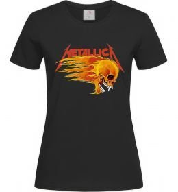 Женская футболка Metallica fire skull