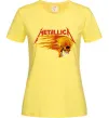 Женская футболка Metallica fire skull Лимонный фото