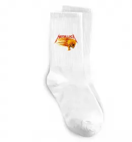 Носки Metallica fire skull Белый фото