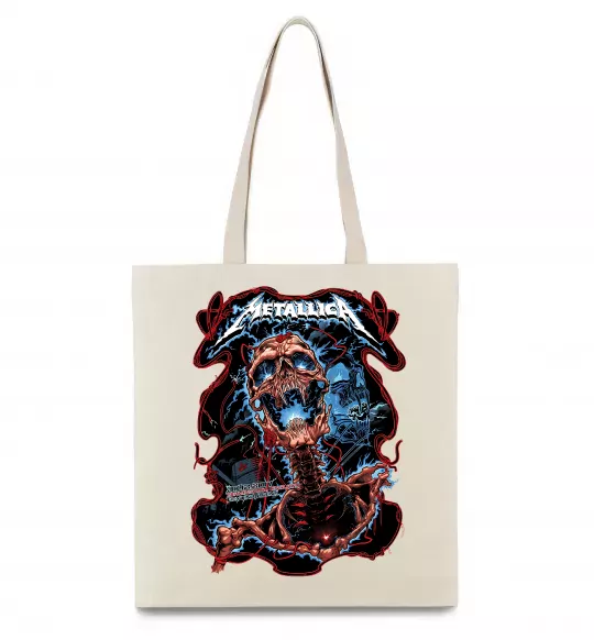 Эко-сумка Metallica Birmingham 2017 Бежевый фото