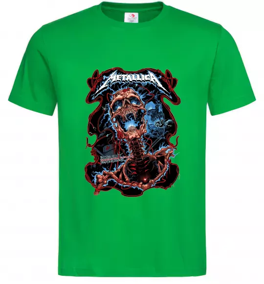 Мужская футболка Metallica Birmingham 2017 Зеленый фото