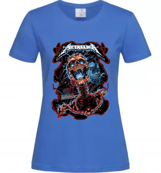 Женская футболка Metallica Birmingham 2017 Ярко-синий фото