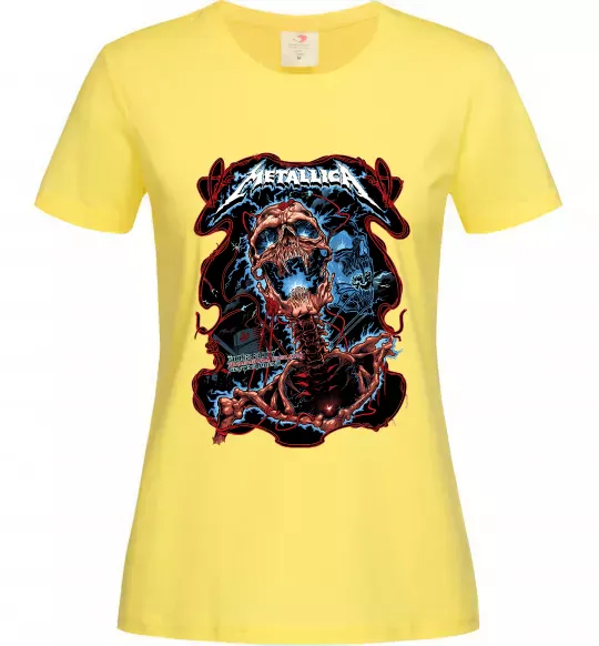 Женская футболка Metallica Birmingham 2017 Лимонный фото
