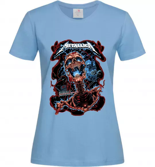 Женская футболка Metallica Birmingham 2017 Голубой фото