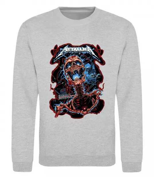 Світшот Metallica Birmingham 2017 Сірий меланж фото