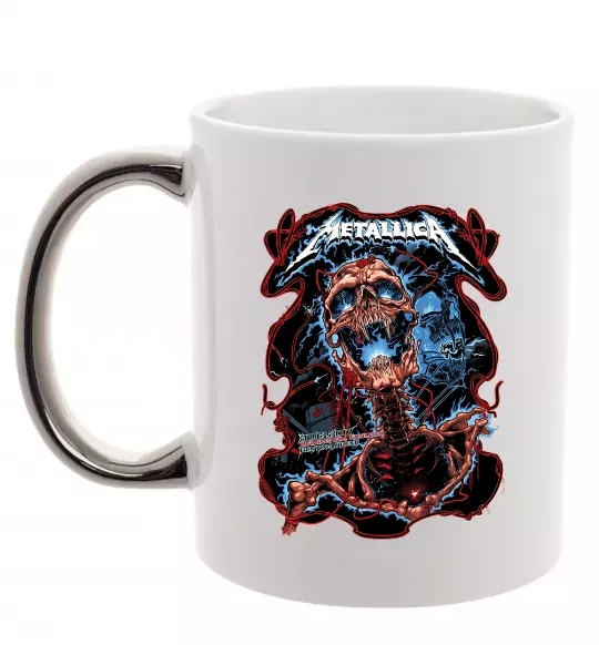 Чашка с цветной ручкой Metallica Birmingham 2017 Серебро фото