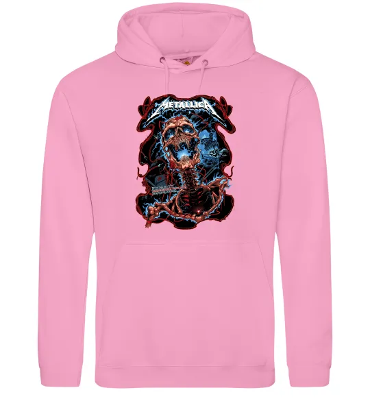 Мужская толстовка (худи) Metallica Birmingham 2017 Розовый фото