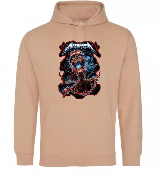 Чоловіча толстовка (худі) Metallica Birmingham 2017 Пісочний фото