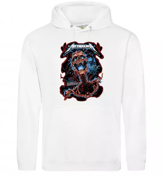 Женская толстовка (худи) Metallica Birmingham 2017 Белый фото