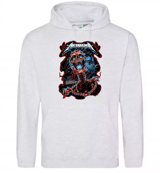 Женская толстовка (худи) Metallica Birmingham 2017 Серый меланж фото