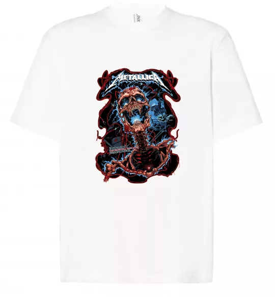 Футболка Оверсайз Metallica Birmingham 2017 Белый фото