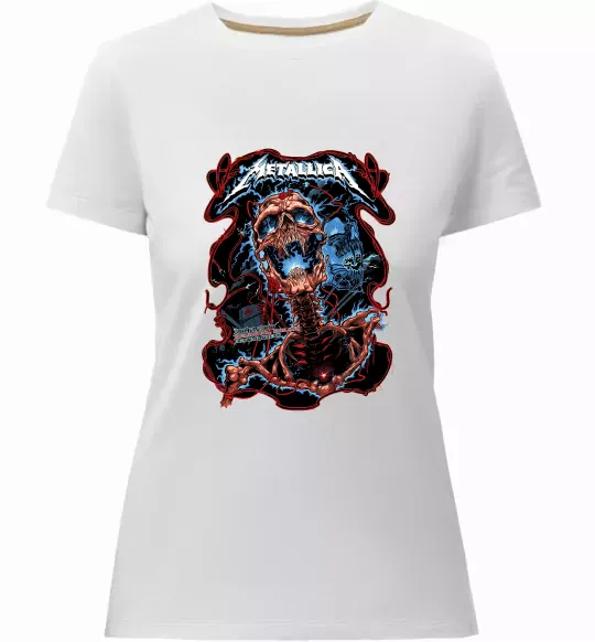 Жіноча преміум футболка Metallica Birmingham 2017 Білий фото