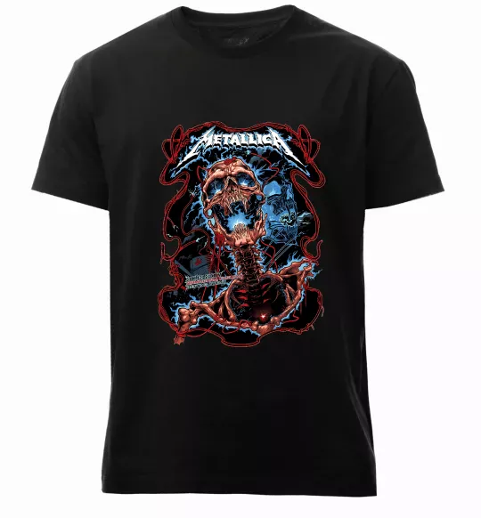 Мужская премиум футболка Metallica Birmingham 2017 Черный фото