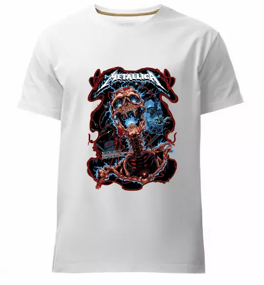 Мужская премиум футболка Metallica Birmingham 2017 Белый фото