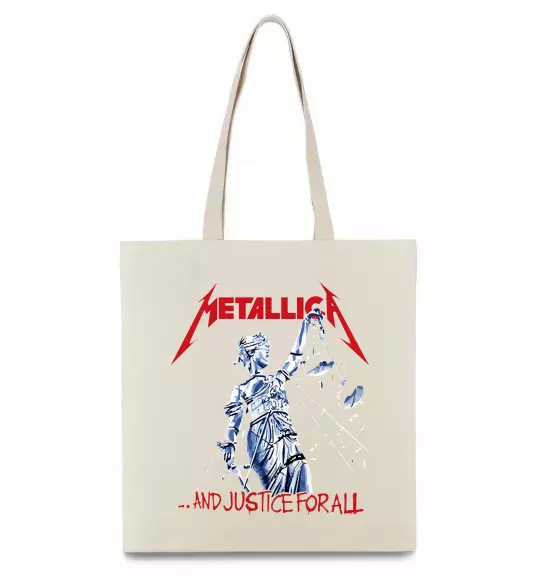 Еко-сумка Metallica and justice for all Бежевий фото